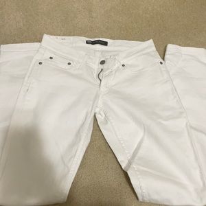 White low rise skinny jeans